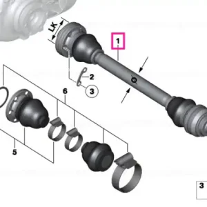 Calitate înaltă Arbore ieșire schimb dreapta 86/38 LK=86MM/D=38MM - BMW