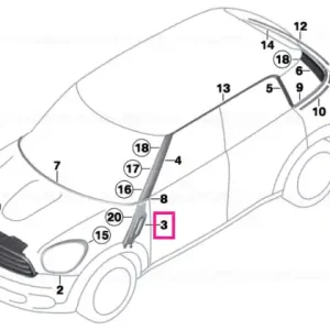 Premium Ornament clighetă lateral stânga ANTHRAZIT - BMW - Mini