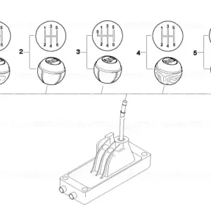 Ofertă specială Buton schimbător piele/crom 5-trepte SCHWARZ - BMW - Mini