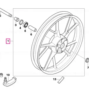 Roată oțel argintie 2,5X19 - BMW Motorrad Plată securizată