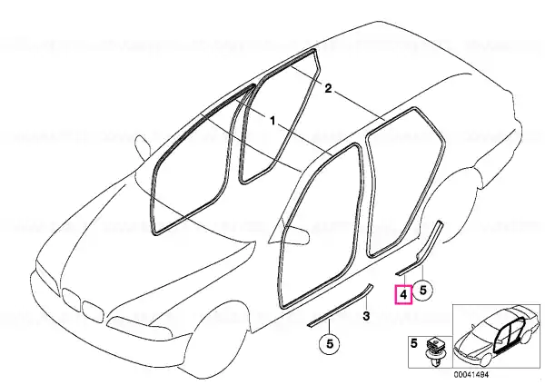 Nu rata Capac intrare spate stânga HELLBEIGE 2 - BMW