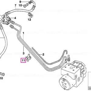 Doar azi Suport țeavă frână D=6,5MM - BMW Motorrad