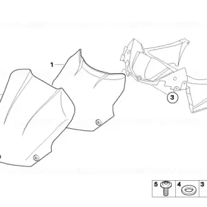 Vezi acum Set parbriz înalt L=390MM - BMW Motorrad