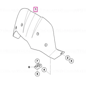 Cel mai vândut Set parbriz mic transparent L=180MM - BMW Motorrad