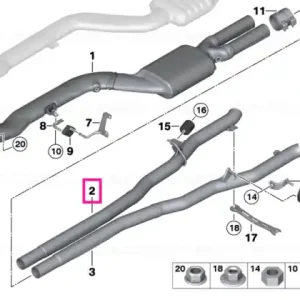 Retur gratuit Tub intermediar esapament - BMW