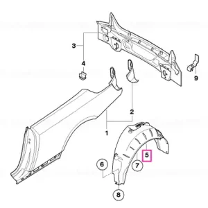 Capac cușcă roată spate dreapta - BMW Reducere extra