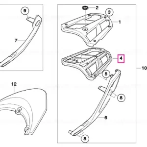 Plată sigură Portbagaj secțiune inferioară - BMW Motorrad