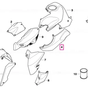 Doar azi Panou trim lateral stanga - BMW Motorrad