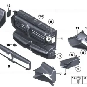 Canal central aer cu control al clapetelor -  BMW Seria 5 F10 F11 F18 Cumpără acum