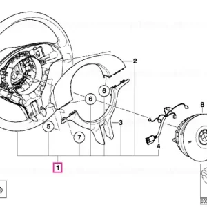 Volan sport airbag, piele SCHWARZ - BMW Transport gratuit