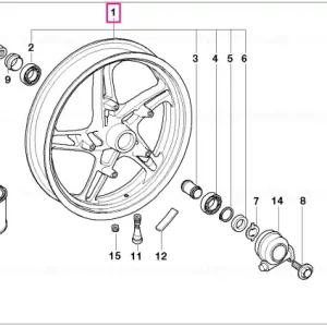 Reducere Roată faţă 3,50X17 FERRO - BMW Motorrad