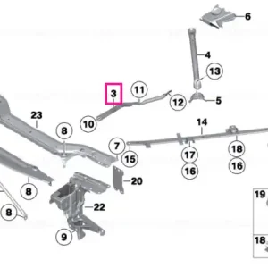 Bieleta diagonala, fata, stanga - BMW Ieftin