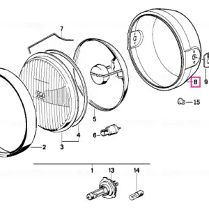 Noutate Carcasa far CHROM - BMW Motorrad