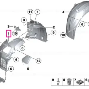 Acoperis norita roata, sectiune fata dreapta - BMW Bestseller