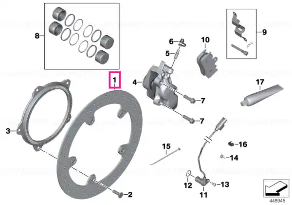 Cumpără acum Rotor frână decalat față D=320-5,0MM - BMW Motorrad