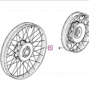 Roată spițe față 2,50X18MTH2 - BMW Motorrad Cel mai bun preț