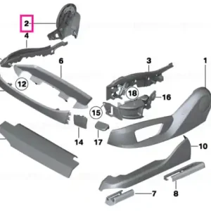 Trim scaun interior dreapta SCHWARZ - BMW Cumpără acum