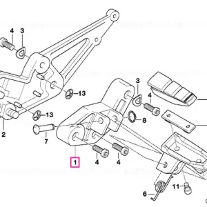 Placă repoziție picior stânga - BMW Motorrad Super ofertă