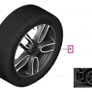 Livrare gratuită Set roți complete de vară - JCW Double Spoke R129 cu anvelopa Pirelli P Zero r-f - 225/40R19 89W - Mini Countryman/Paceman R60/R61