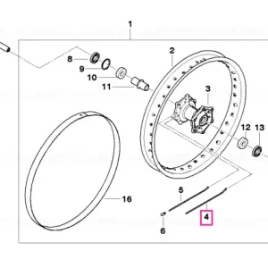 Cel mai vândut Spită față interior M4,5 L=237,5MM M4,5; L=237,5MM - BMW Motorrad