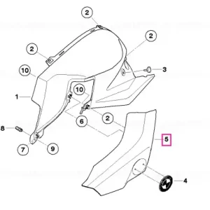 Panou trim inferior stânga GRAINED - BMW Motorrad Promoție