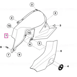 Calitate înaltă Element trim față stânga ALPINE-WHITE 3 - BMW Motorrad