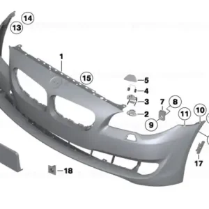 Retur ușor Spoiler fata BMW Seria 5 F10 F11 - PDC