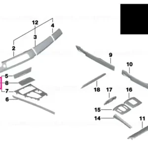 Set ornamente lemn PIANOLACK SW - BMW Noutate