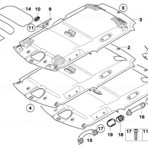Tapiterie plafon 3 locuri HELLGRAU - BMW - Mini Reducere