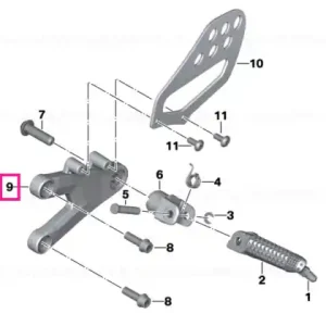 Reducere extra Placa reazem picior stânga - BMW Motorrad