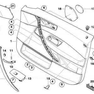 Bestseller Panou trim ușă piele față stânga GRAUBLAU - BMW