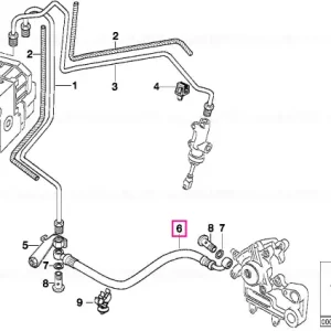 Livrare gratuită Furtun frână spate - BMW Motorrad