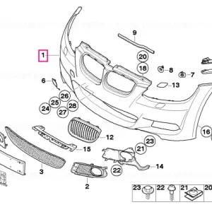 Capac ornament bara fata M/PDC - BMW Reduceri