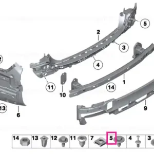 Șurub hexagonal TS5X20 SW8 D=16 - BMW Preferatul clienților