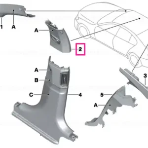 Capac stâlp B superior dreapta, INDIVIDUAL - BMW Livrare rapidă