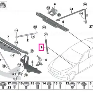 Retur ușor Bară transversală spate stânga - BMW