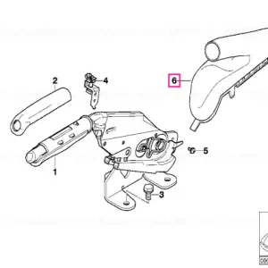 Capac maneta frana de mana piele CREMATA - BMW Cumpărături sigure