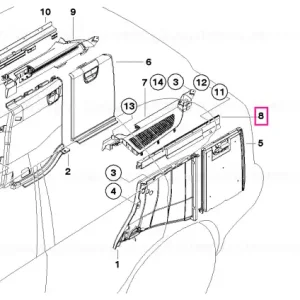 Suport louvra ventilatie stanga - BMW Preț redus