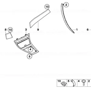 Capac decor tablou bord stanga TITAN92 - BMW Mai ieftin