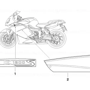 Nu rata Literă model K1200S stanga SCHWARZ/GELB - BMW Motorrad
