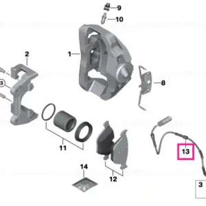 Senzor uzura placute frana, punte fata - BMW Seria 3 E90 E91 E92, X1 E84 Vezi acum