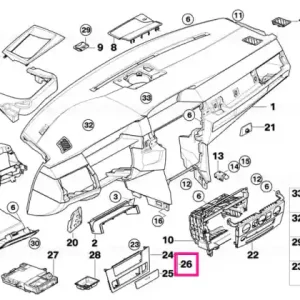 Set ornamente tablou bord lemn gri - BMW Noutate
