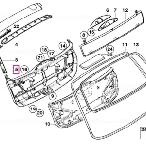 Vezi acum Panou ornament capota spate jos SCHWARZ - BMW