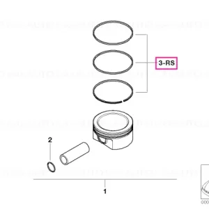 Cel mai vândut Kit reparație segmenți piston, +0,25 (+0,25) - BMW - Mini