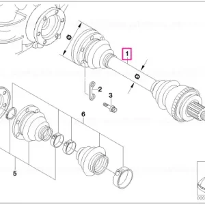 Arbore ieșire schimb., LK=122MM/D=33MM - BMW Premium