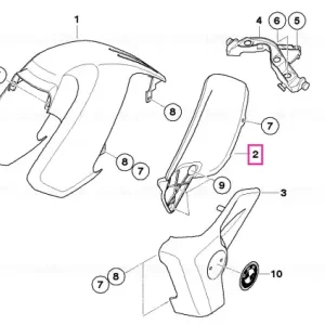 Doar azi Panou ornament lateral stanga - BMW Motorrad