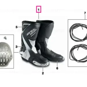 Reducere Cizme DoubleR negru/alb 39 - BMW Motorrad