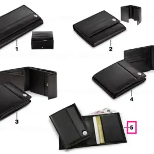 Calitate înaltă Portofel piele barbati BLACK LEATHER - BMW