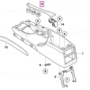 Capac consola centrala CREMEBEIGE - BMW Lichidare de stoc