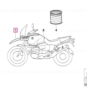 Discount Apărătoare noroi superioară TITANSILBER - BMW Motorrad